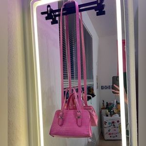 Pink Mini Purse with Removable Shoulder Strap